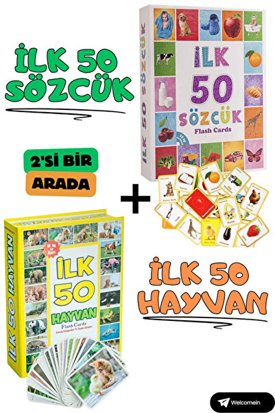 qussine Bebekler Için Zeka Kartları Eğitim Seti Eğitici Kartlar 2 Set Bir Arada