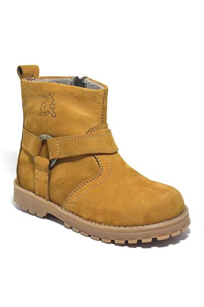 Rakerplus Chiron Hakiki Deri Sarı Fermuarlı Unisex Bebek Çizme