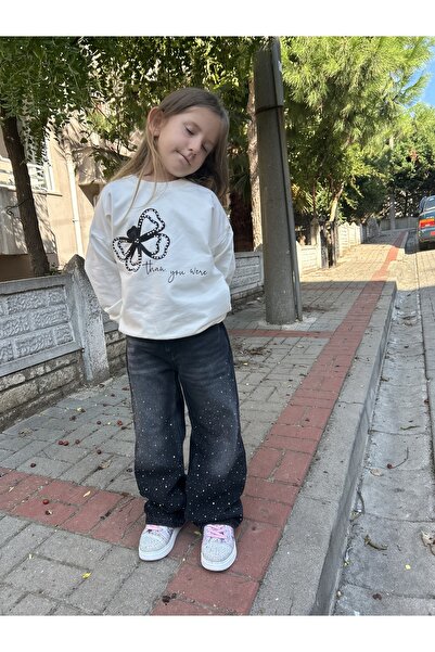 Aselin Kids Girls' Denim Pants Set Top and Bottom Set