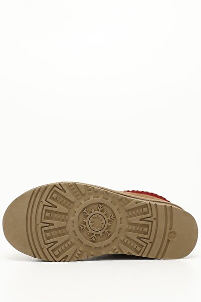 GÖNDERİ(R) Γυναικείες γούνινες παντόφλες TABA SUEDE Gön Genuine Hide Mini Platform Σόλας Γυναικείες γούνινες παντόφλες 34615