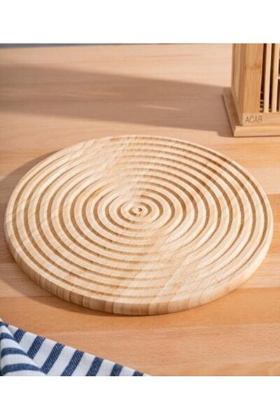 Kiesa Bamboo Round Trivet Decorative Bamboo Trivet