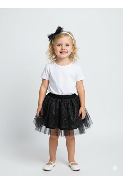 Şenkız Пола за момиче с еластичен тюл и талия, предназначена за рожден ден, п...