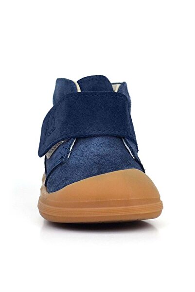Rakerplus Yoohoo Hakiki Deri Koyu Lacivert Cırtlı Unisex Bebek Bot