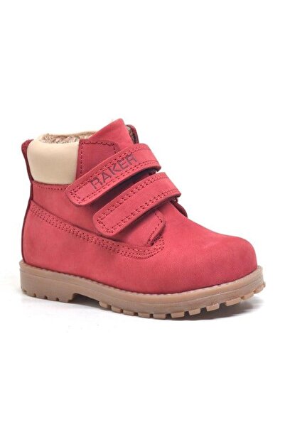 Rakerplus Neson Genuine Leather Red Velcro Children's Boots