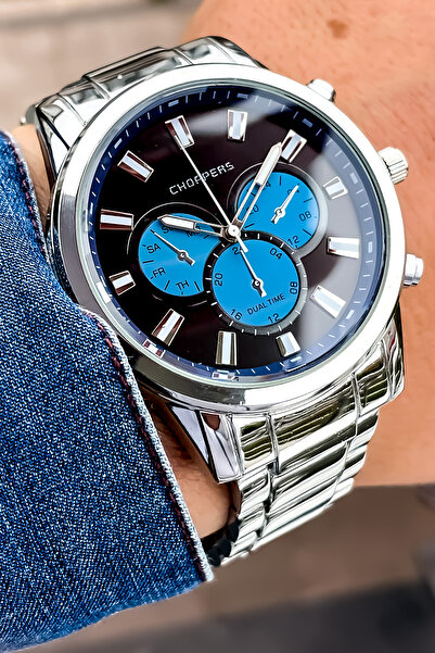 S.POLO موسم جديد فضي اللون حزام معدني للرجال ساعة اليد سوار هدية عيد الأب