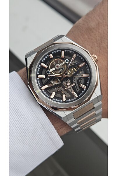 Raymond Rym-311656 Automatic Men's Watch - Steel Case and Strap - 2 Years Warranty Ipr-Bk