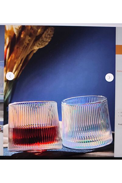 ORTAKÖY CENNETİ 2-Piece 360 ​​Derce Whiskey Soft Drink Glass with Swivel Japanese Style 160ml