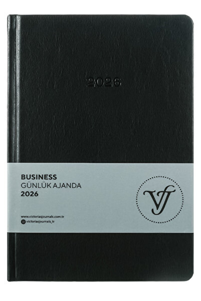 Victoria's Journals Business 2026 Günlük Ajanda 17x24cm Sert Kapak Ivory 80gr...