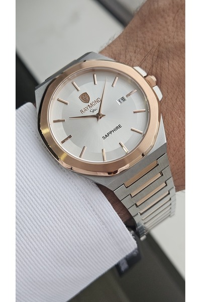 Raymond Rym-611505M Slim Men's Watch - Steel Case and Strap - 2 Years Warranty Ipr-W