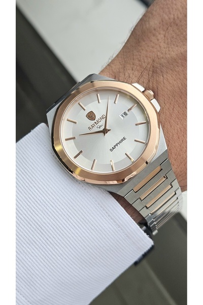 Raymond Rym-611505M Slim Men's Watch - Steel Case and Strap - 2 Years Warranty Ipr-W