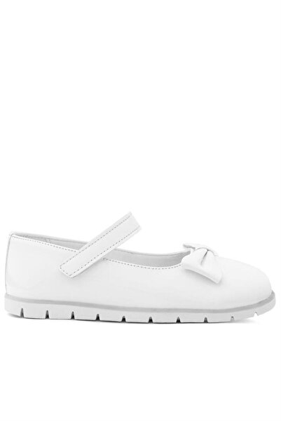 Rakerplus Λευκό λουστρίνι φιόγκο Velcro κοριτσίστικες μπαλαρίνες