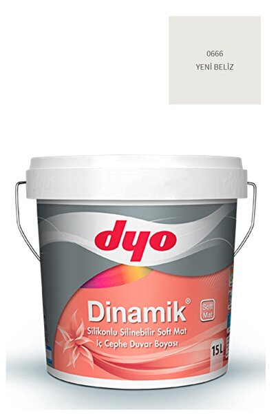 Dyo Dinamik Silikonlu Silinebilir Soft Mat İç Cephe Duvar Boyası 0666 Yeni Beliz 15 Lt