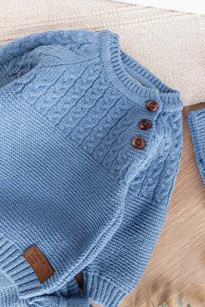 Babymod Baby Boy Beret Knitwear Winter Baby Suit Baby Suit with Hat