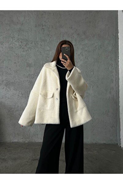 Laluvia Ecru Double Pocket Premium Jacket