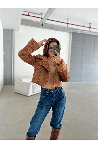 Laluvia Bitter Brown Dakota Suede Shearling Coat