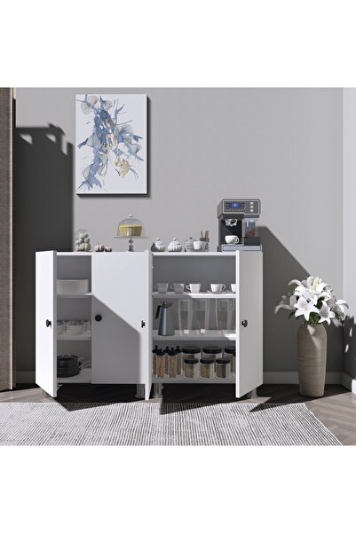 Genel Markalar Çok Amaçlı Dolap (Mutfak, Kiler, Banyo, Balkon, Ofis) 140x32x91cm