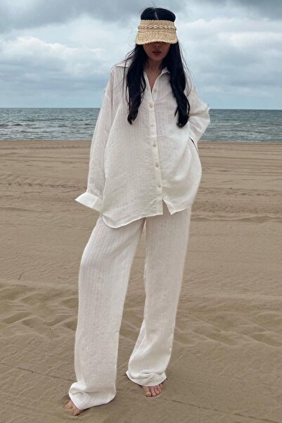 Laluvia Mink Free Self-stripe ing nadrág szett