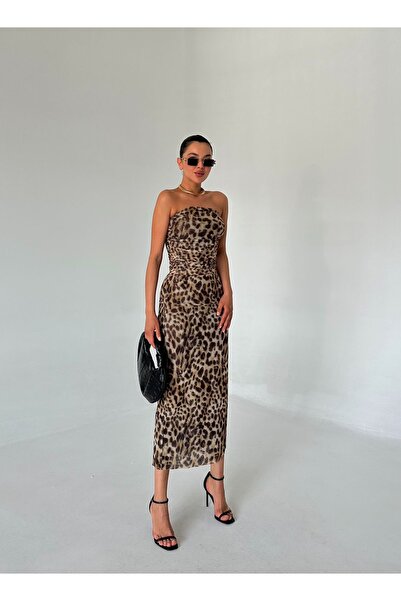 Laluvia Leopard Blouse Skirt Set