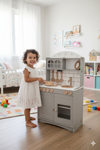 Genel Markalar 2 Kapaklı Boyalı Gri Mutfak Dolabı Seti, Şık ve Kullanışlı Tas...