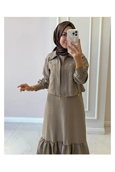 Puane Rstm butik eteği fırfırlı ceketli ikili özel ve normal günler için şık mükemmel zarif elbise