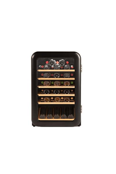 Create Răcitor de vin retro, 45 de sticle, CREATE, negru