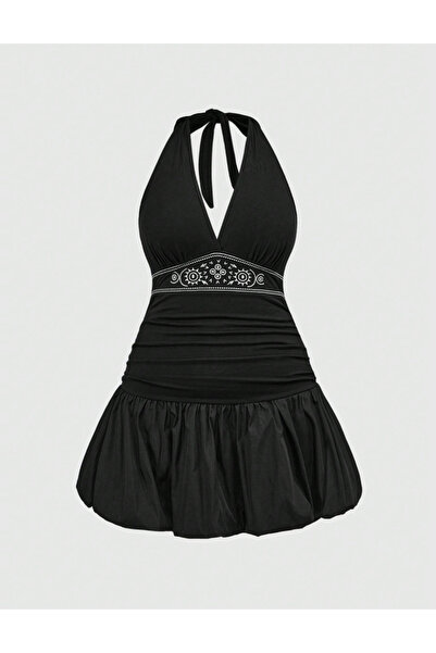 Sheya Romwe mini dress, black