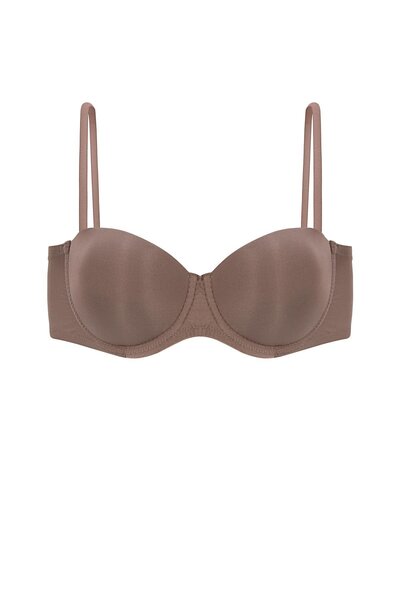 Wonna Rosali Non-Removable Strapless Micro Bra - Push Up, Padded - Basic - 2539 - Bronze K