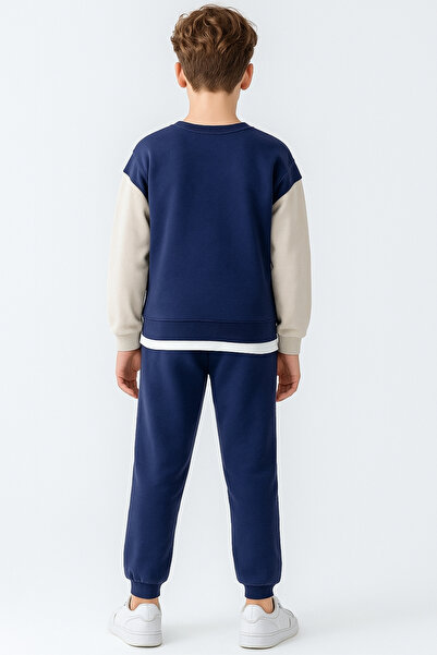 AHENGİM Σετ χειμερινής φόρμας για αγόρια με εμπριμέ 3 κλωστές Ak4231