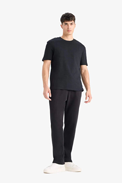DeFacto Regular Fit Eşofman Altı İçi Polarlı Basic Düz Cepli Beli Bağcıklı Düz Paça D7836AX25SP