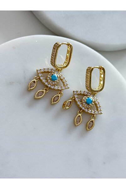 CHARMLUCKY أقراط العين الزرقاء