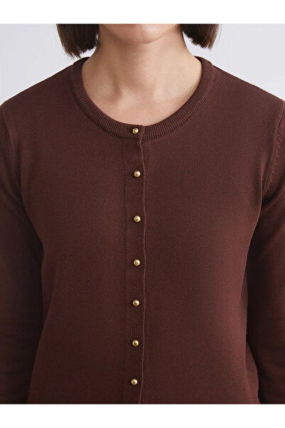 LC Waikiki Lcw Vision Crew Neck Striped Women's Knitwear Cardigan