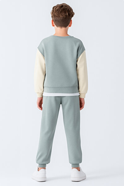 AHENGİM Σετ χειμερινής φόρμας για αγόρια με εμπριμέ 3 κλωστές Ak4231