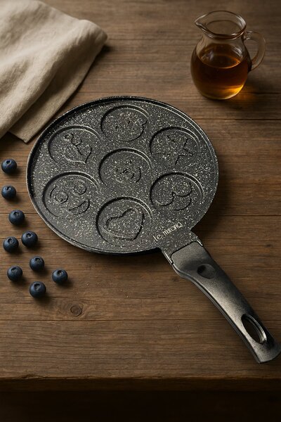 Le murano مقلاة فطائر جرانيت هابي إيموجيلي 28 سم |   أسود