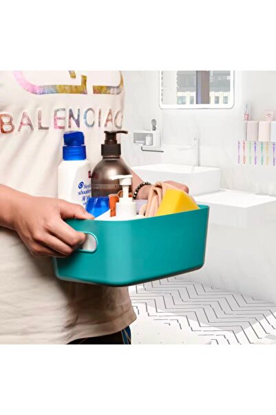 Ecolux 3.5 Lt White 4-Piece Organizer Basket, Storage Box, Bathroom and Kitchen Organizer