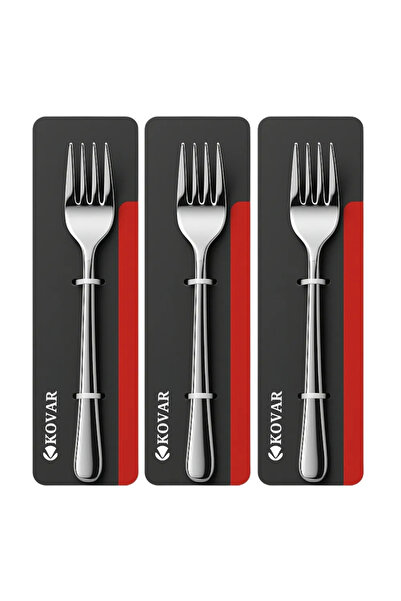 Kovar شوكة كيك من الفولاذ المقاوم للصدأ باللون الرمادي مع لمسة نهائية لامعة س...