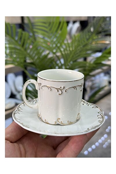 ACAR Marilla Luxury Porcelain 6-Piece Cup Set Gold