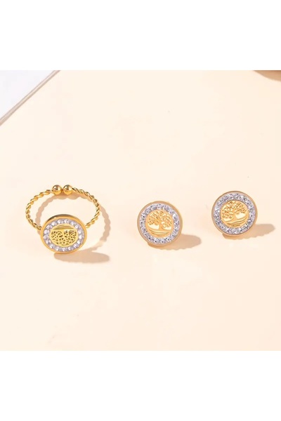 Ayzen 4 Piece Tree of Life Jewelry Set