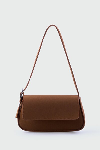 Shule Bags Τσάντα ώμου Mirage Suede Καφέ