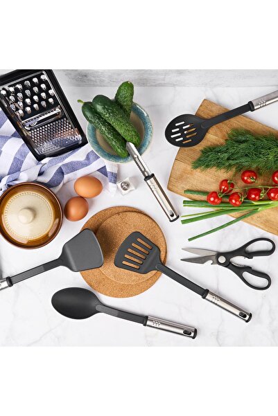 Onuvio Σετ μαγειρικών σκευών από νάιλον ανθεκτικό στη θερμότητα, 25 τεμάχια, αντικολλητικό, με βάση – Onuvio®