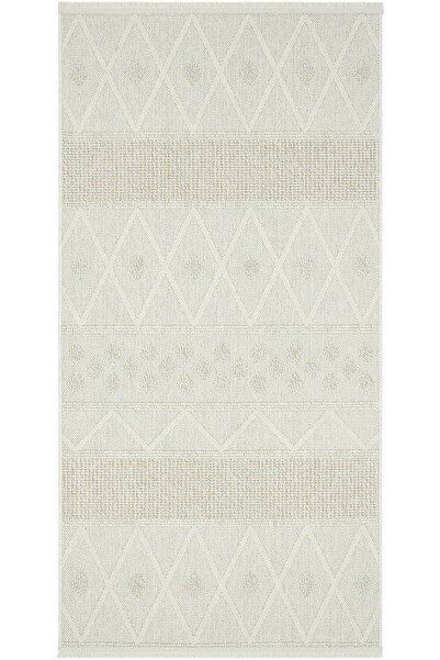 Cool Halı Hasır Krem İskandinav Mutfak Halısı Kabartmalı Kolay Temizlenir Lek...