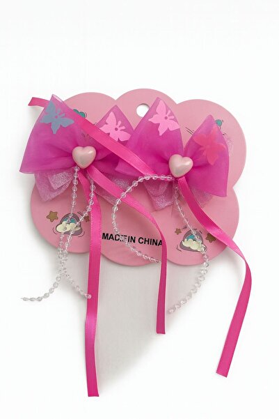 ByBest Beauty Bow with Pearl Detail, 2-Piece Clasp with Hanging Elements