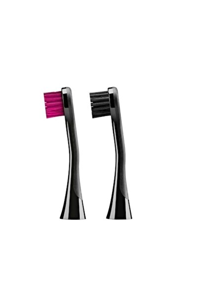 Curaprox Set 2 Replacement Heads for Black/White Electric Toothbrush, Black/Pink