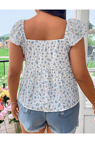 Sheya Shein Curve+ short sleeve shirt, white