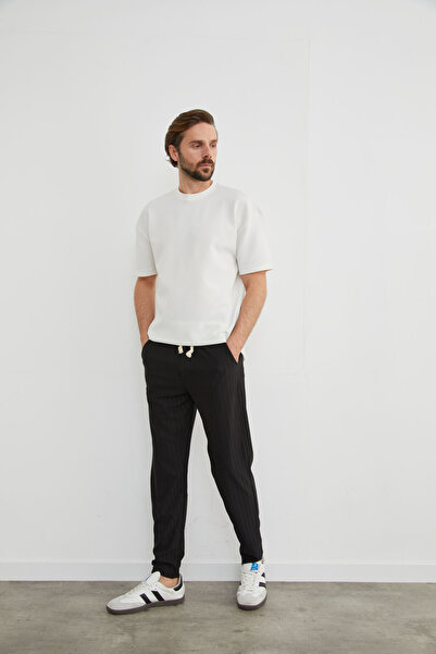 CALİA Ανδρικό παντελόνι Jogger με ρίγες με άνετη εφαρμογή