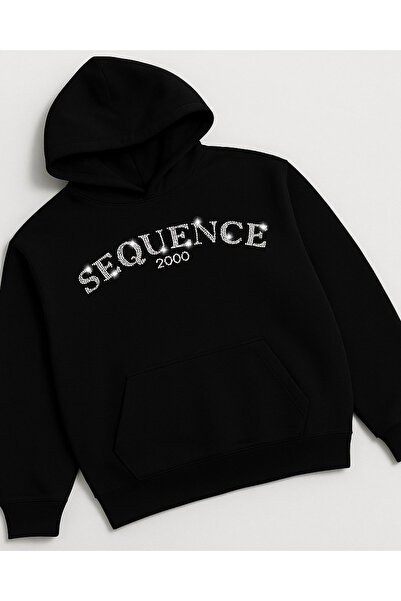 Gofeel Sequence 2000 Glitter Stone Printed Unisex Oversize Hoodie