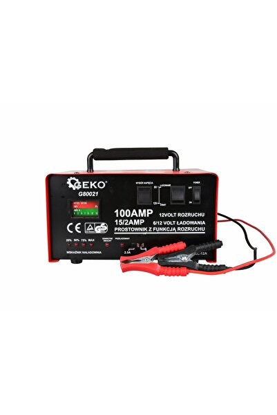 GEKO Încărcător de baterie auto cu funcție de pornire 100A 6/12V, G80021