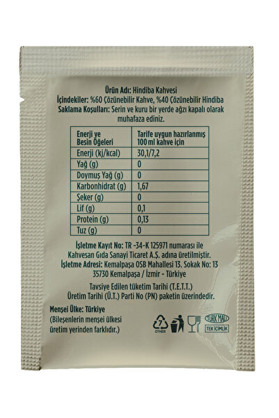 Moliendo Finest Coffee Moliendo Hindiba Kahvesi 60 Tek İçimlik Paket 120 g