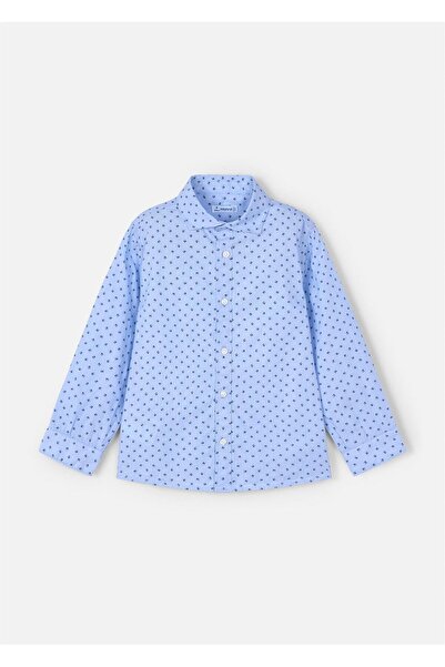 MAYORAL Boy's Patterned Shirt Blue 4129