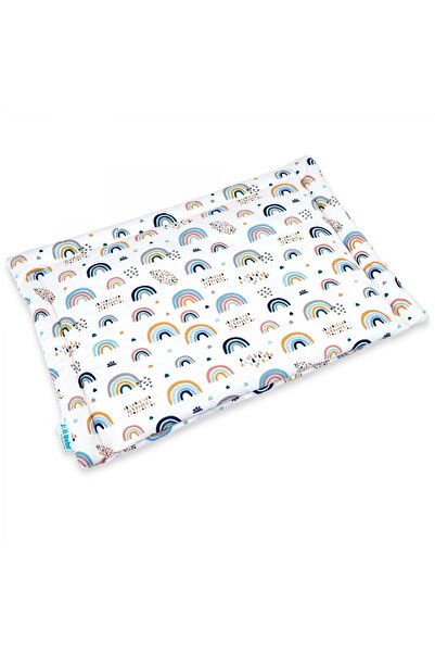 Boema Home Deco Baby pillow made of cotton 40 x 60 cm, blue rainbows