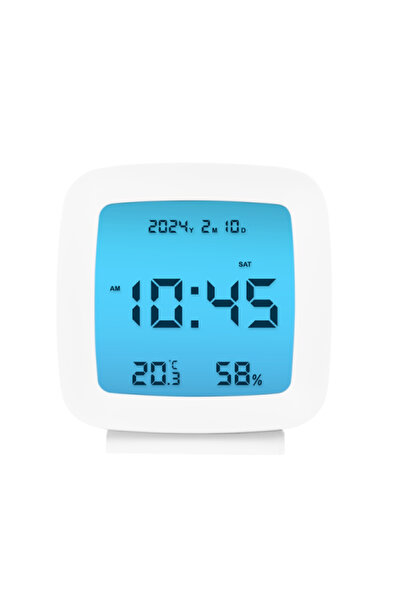 Mobile Tuning Digital clock, multifunctional, compact, portable, with 3 x AAA batteries, temperature and humidity